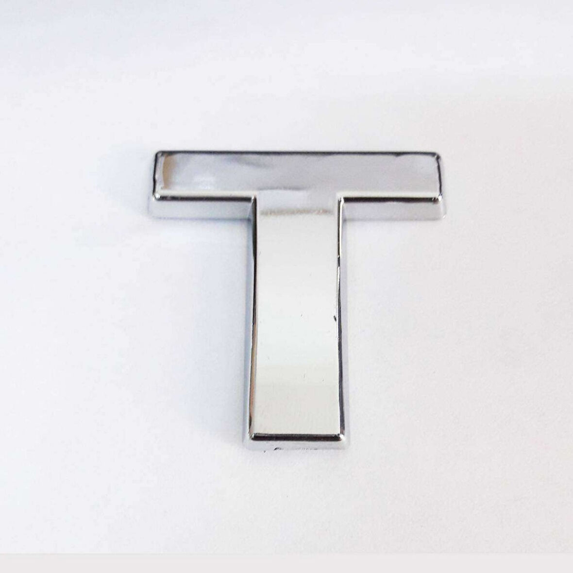 Büro Ev Dekoru için 9CM Yapışkanlı Krom T Harfi