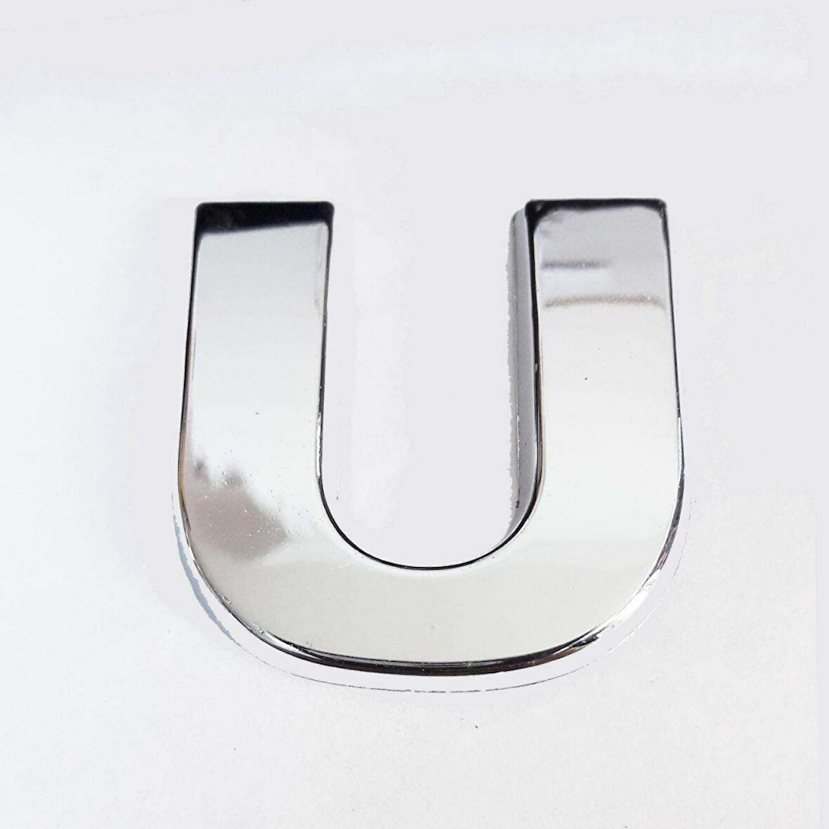 Büro Ev Dekoru için 9CM Yapışkanlı Krom U Harfi