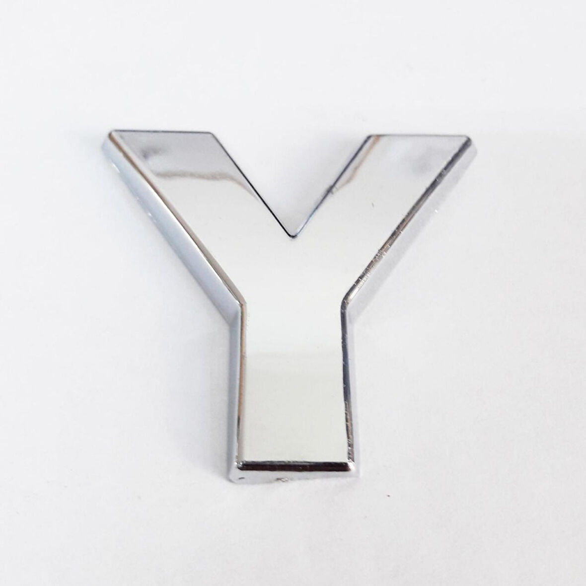 Büro Ev Dekoru için 9CM Yapışkanlı Krom Y Harfi