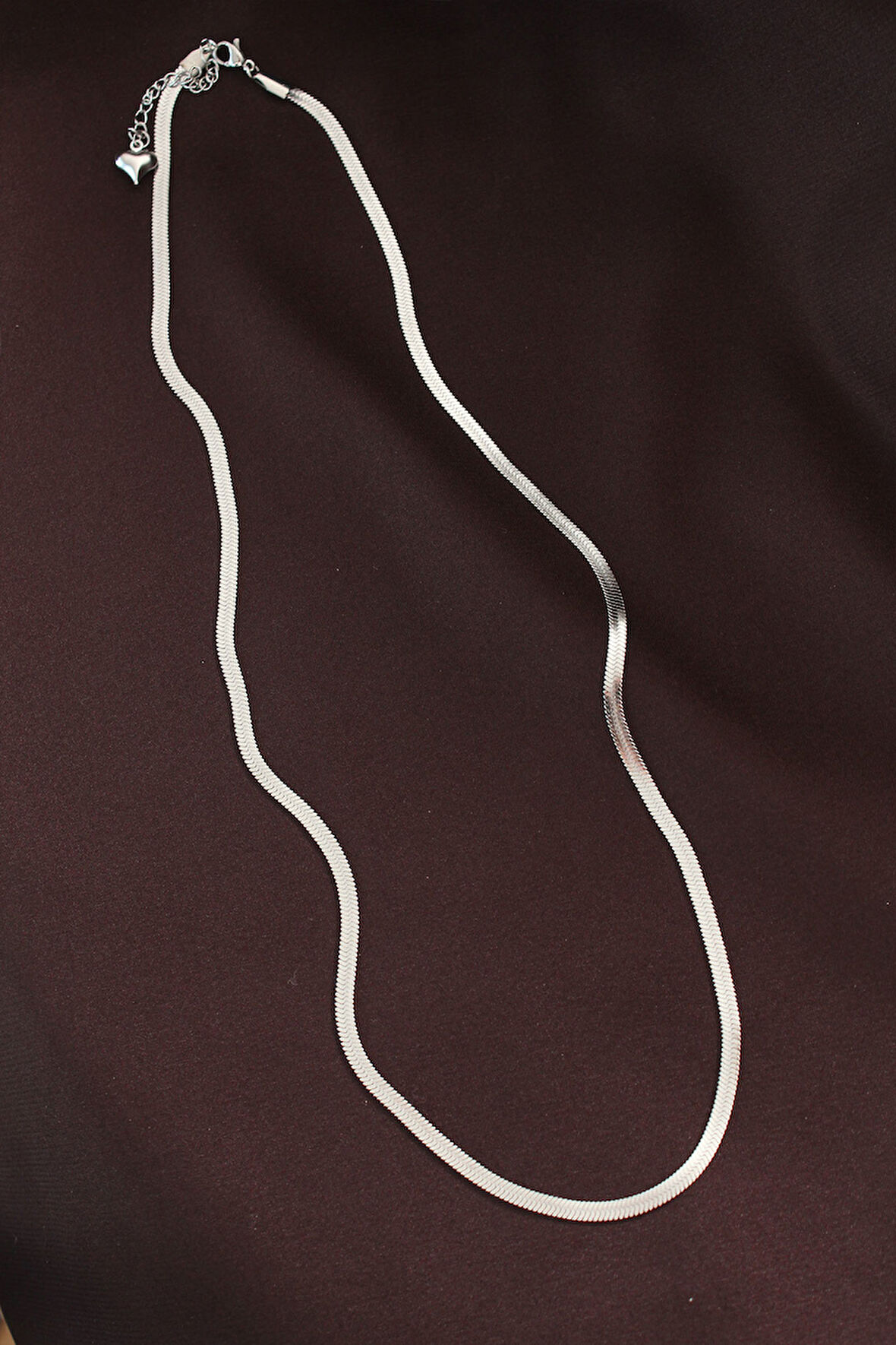 Zarif Kadın için Silver Çelik 60CM İtalyan Zincir Kolye