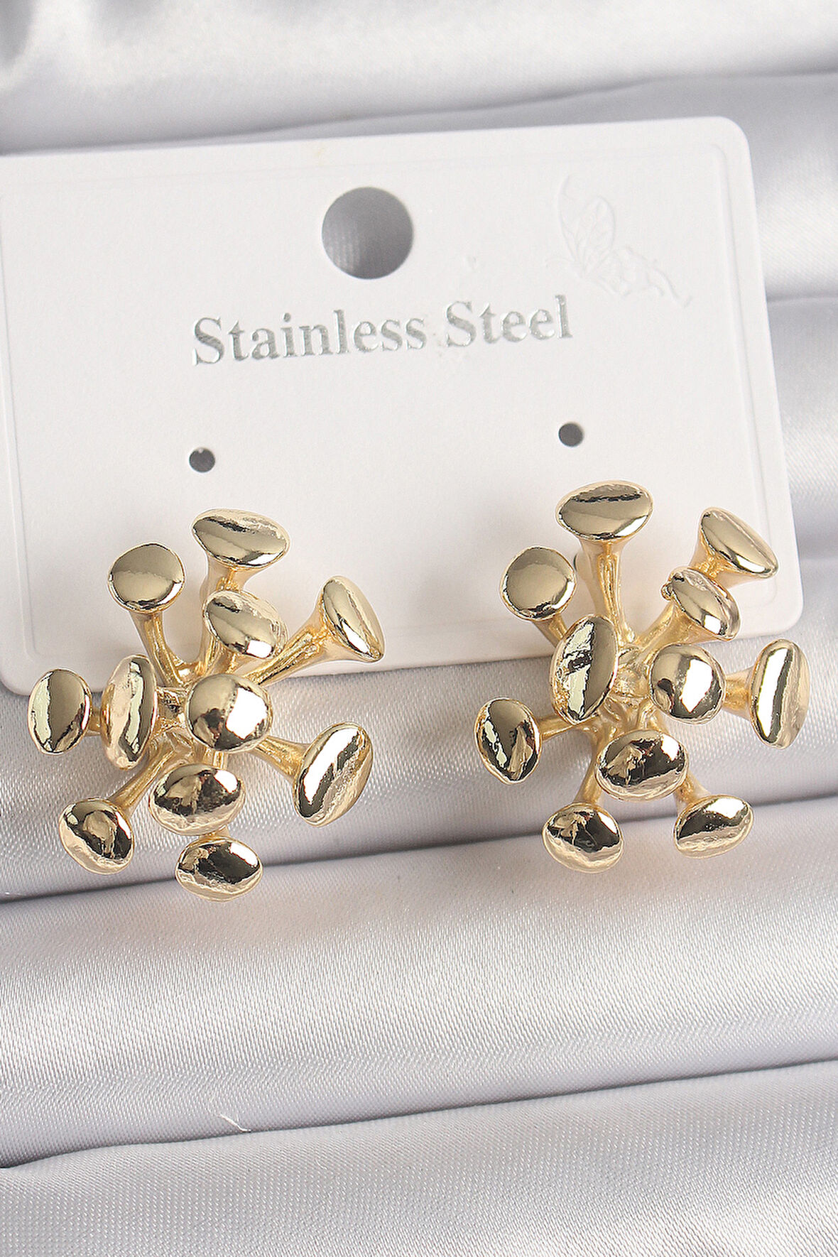 Zarif Kadın için Golden Pirinç Petek Küpe