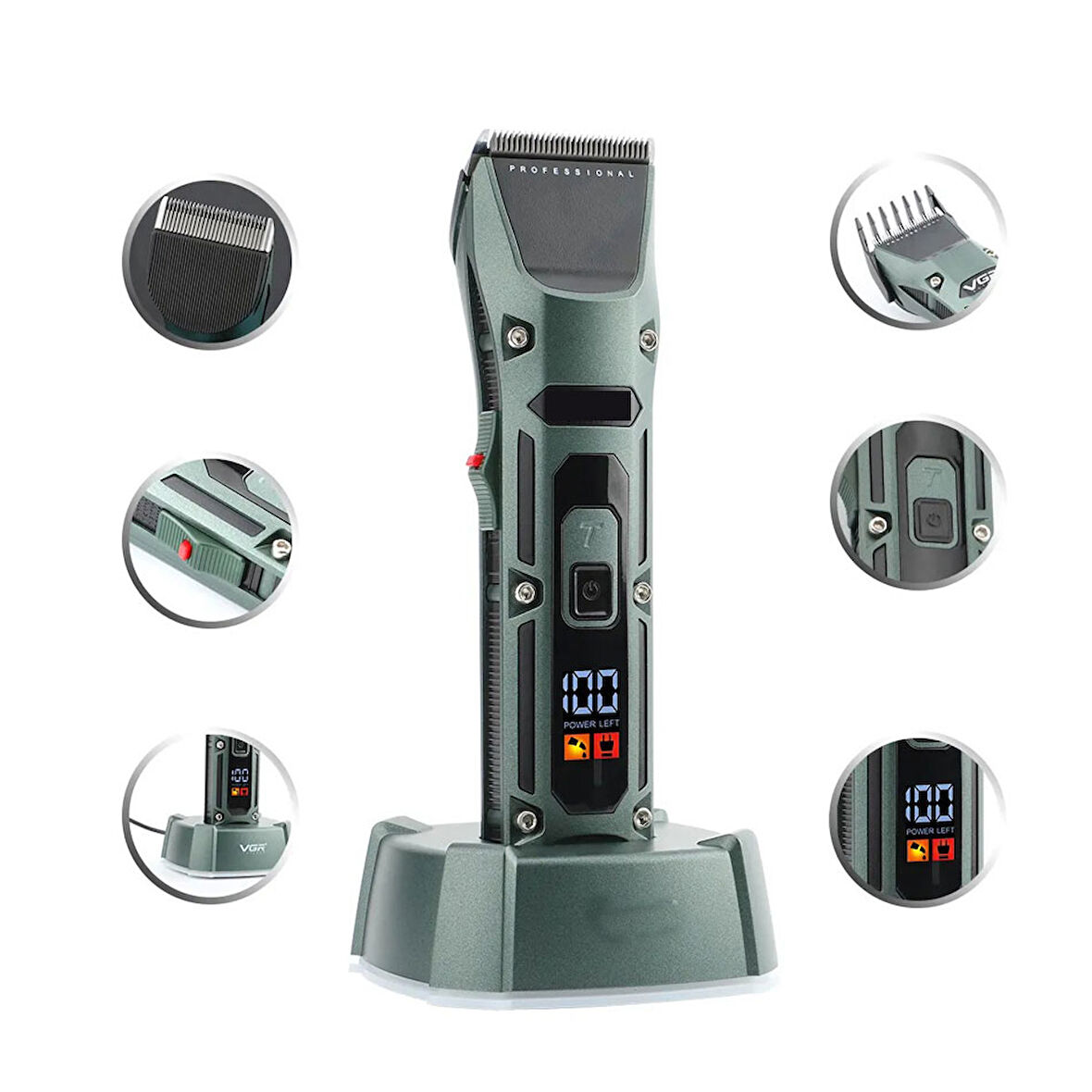 Büro Personeli Bakımı Için Şarjlı Profesyonel Saç Sakal Tıraş Makinesi