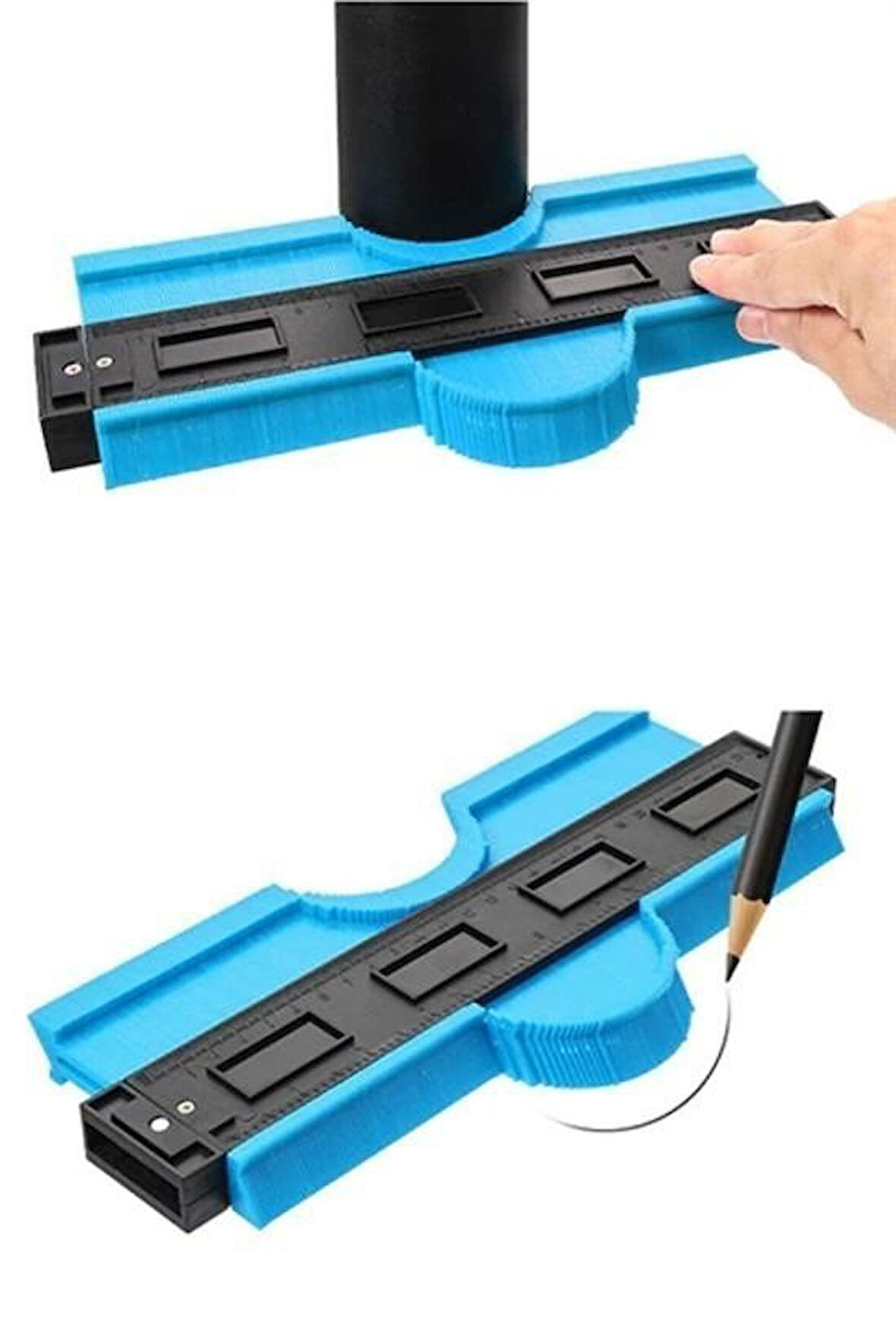 Büro Ev Hobi Takım Çantası için 24CM Şekil Profil Kontür Ölçer Kalıp Çıkarma Aparatı