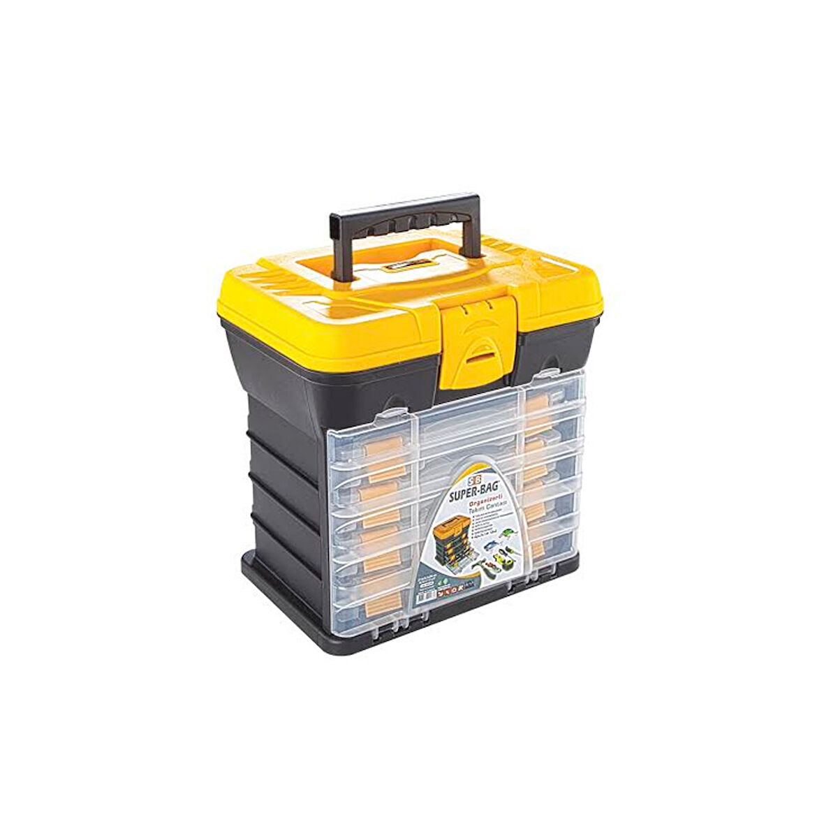 Büro Ev Ofis için 28CM 5 Katlı Slim Tabure Tipi Parça Takım Çantası