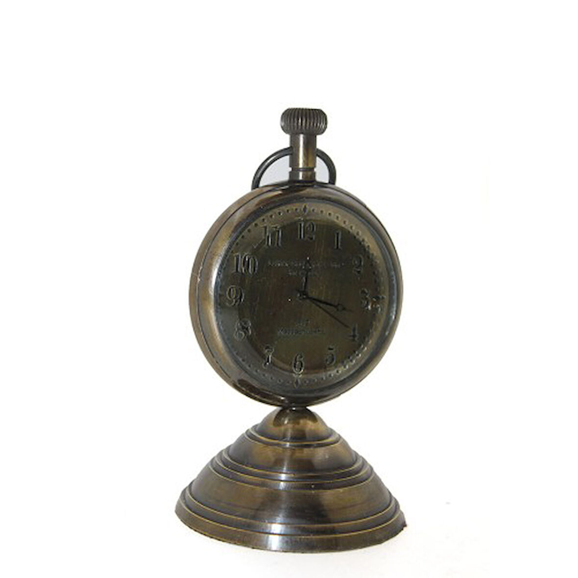 Büro Ev Ofis Dekoru için Lüks Tasarım Masaüstü Pirinç Saat