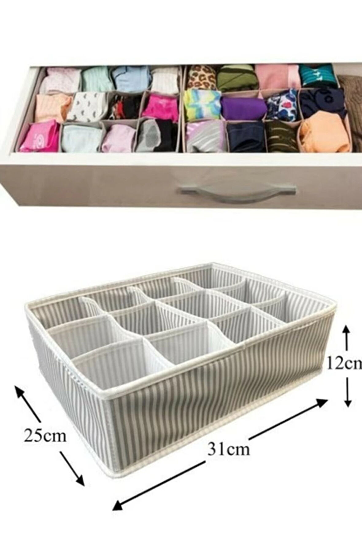Büro Ev Ofis Düzeni için 12 Bölmeli Pratik Bölmeli Çekmece Organizer
