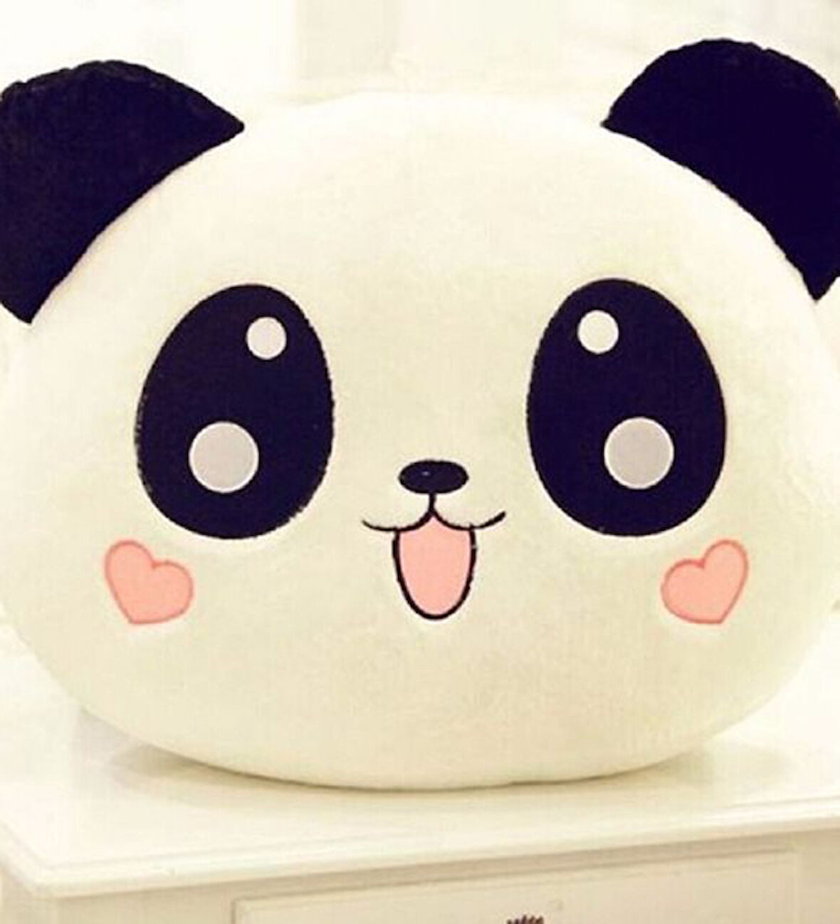 Büro Ev Ofis Hediyesi için Sevimli Panda Tasarımlı Polar Yastık