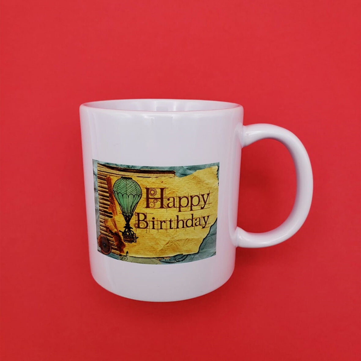 Büro Ev Ofis Hediyesi için Happy Birthday Temalı Kupa Bardak