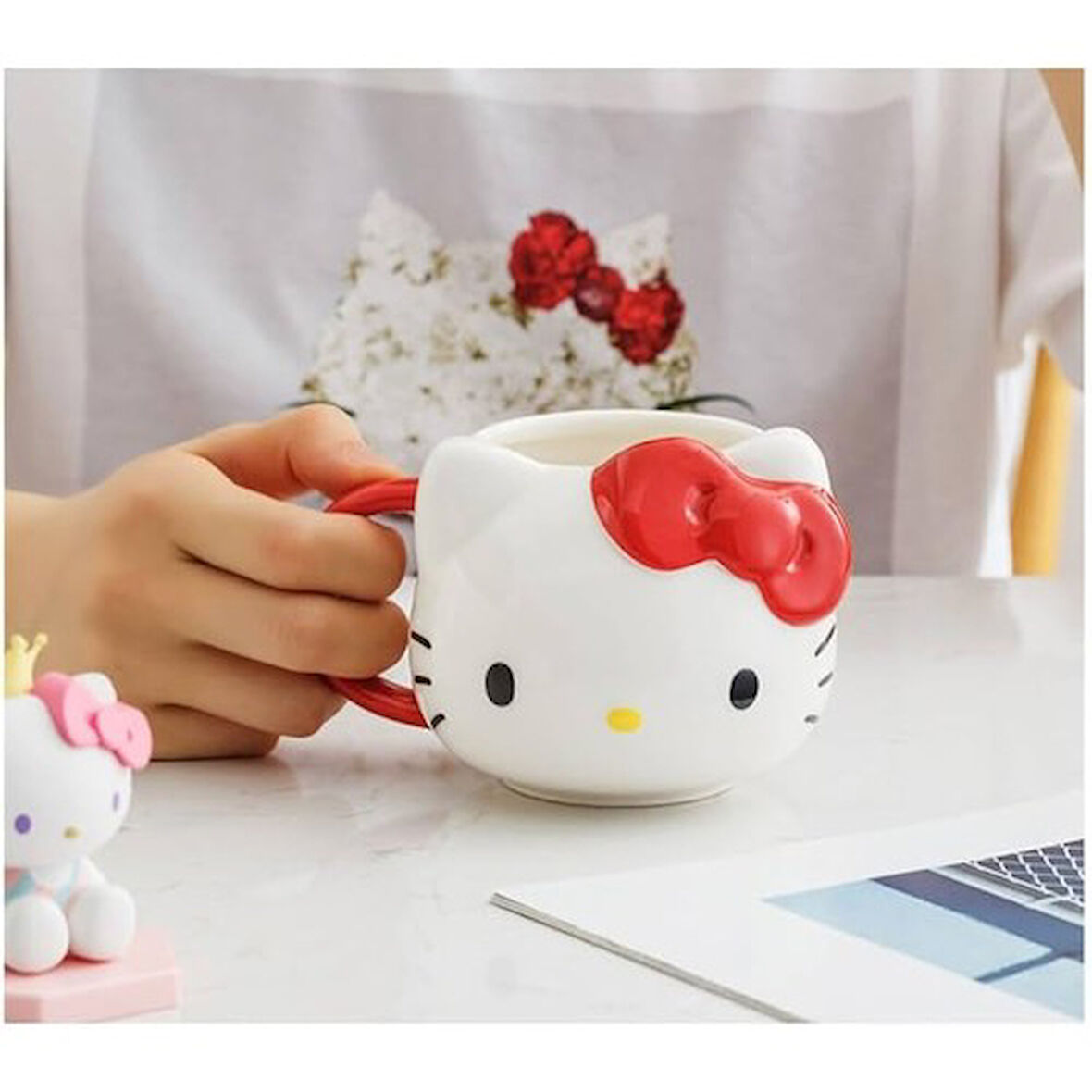 Büro Ev Ofis Hediyesi için Çizgi Kahraman Hello Kitty Kupa Bardak