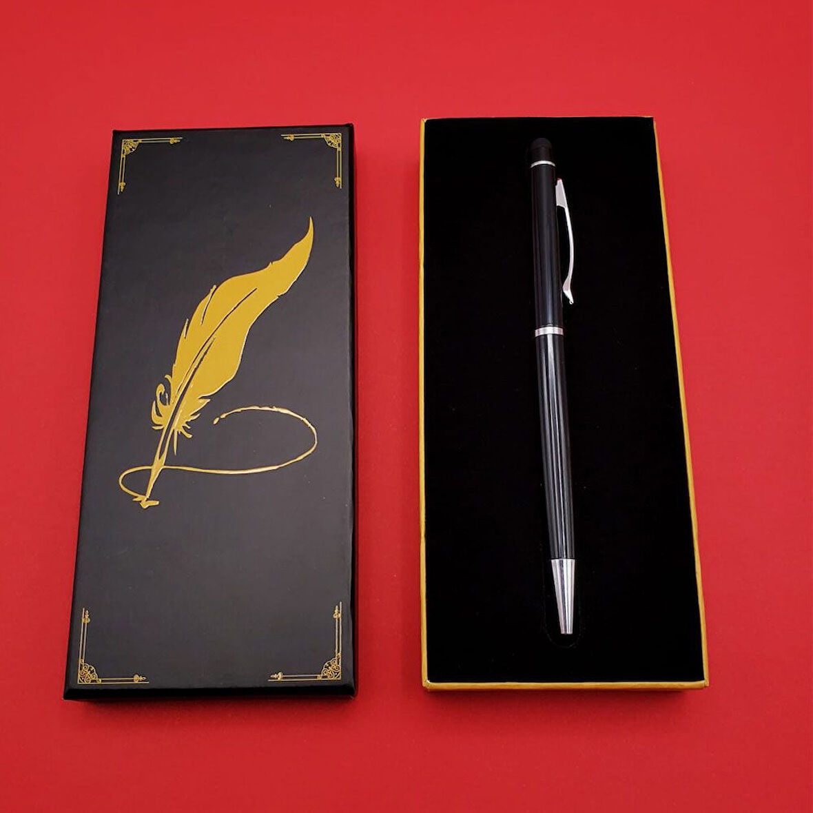 Büro Ev Ofis Hediyesi için Tekli Siyah Touchpen Stil Kalem