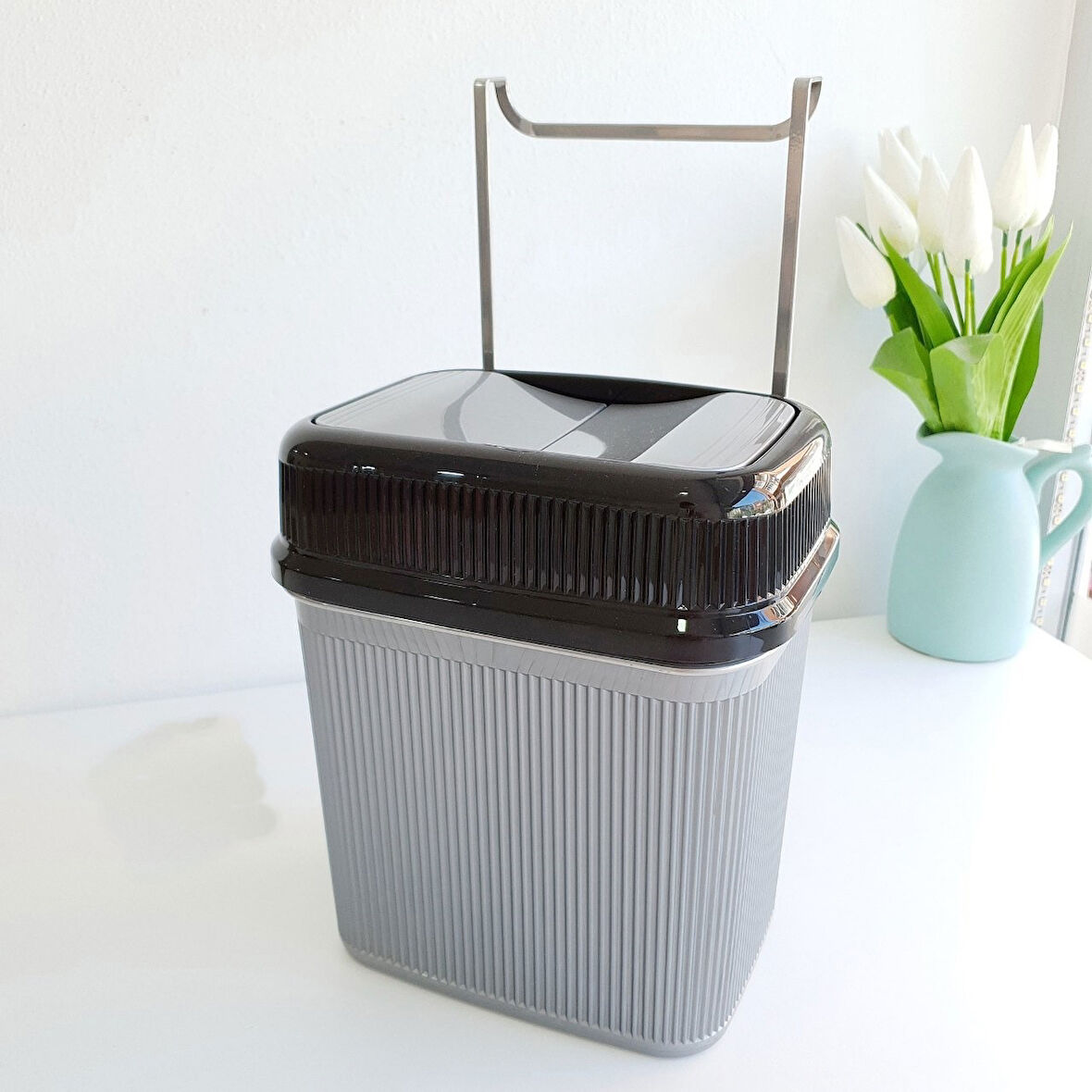 Büro Ev Ofis Mutfağı için 5,5LT Askılı Pratik Asılır Çöp Kovası