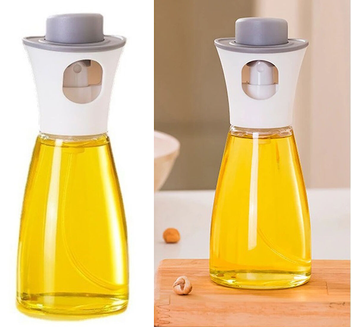 Büro Ev Ofis Mutfağı için 220ML Spreyli Cam Şişe Limonluk Sosluk Sirkelik Yağdanlık