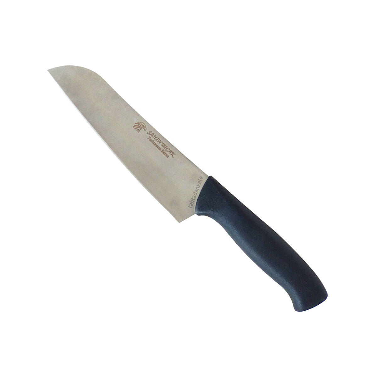 Büro Ev Ofis Mutfağı için 17CM Bursa İşi Plastik Sap Bıçak Santoku Şef Bıçağı