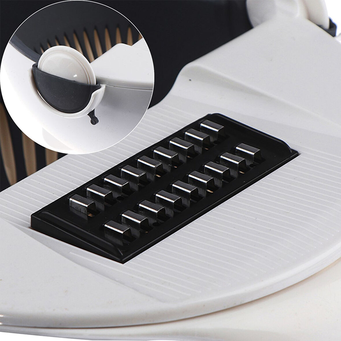 Büro Ev Ofis Mutfağı için 5MOD Dönen Süzgeçli Doğrayıcı Dilimleyici Rende Aparatı