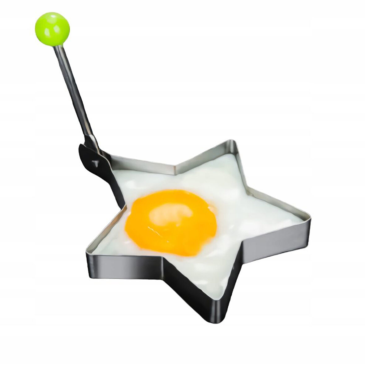 Büro Ev Ofis Mutfağı için Metalik Yıldız Motif Metal Omlet Yumurta Krep Kalıbı