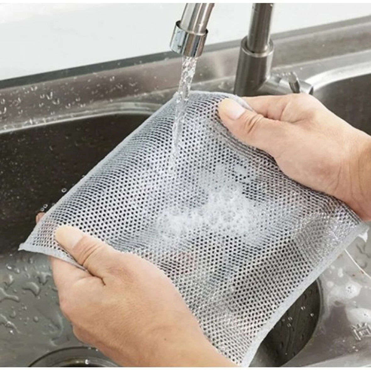 Büro Ev Ofis Yazlık Hijyeni için 20x20CM Sihirli Esnek Tel Bez Temizlik Aparatı