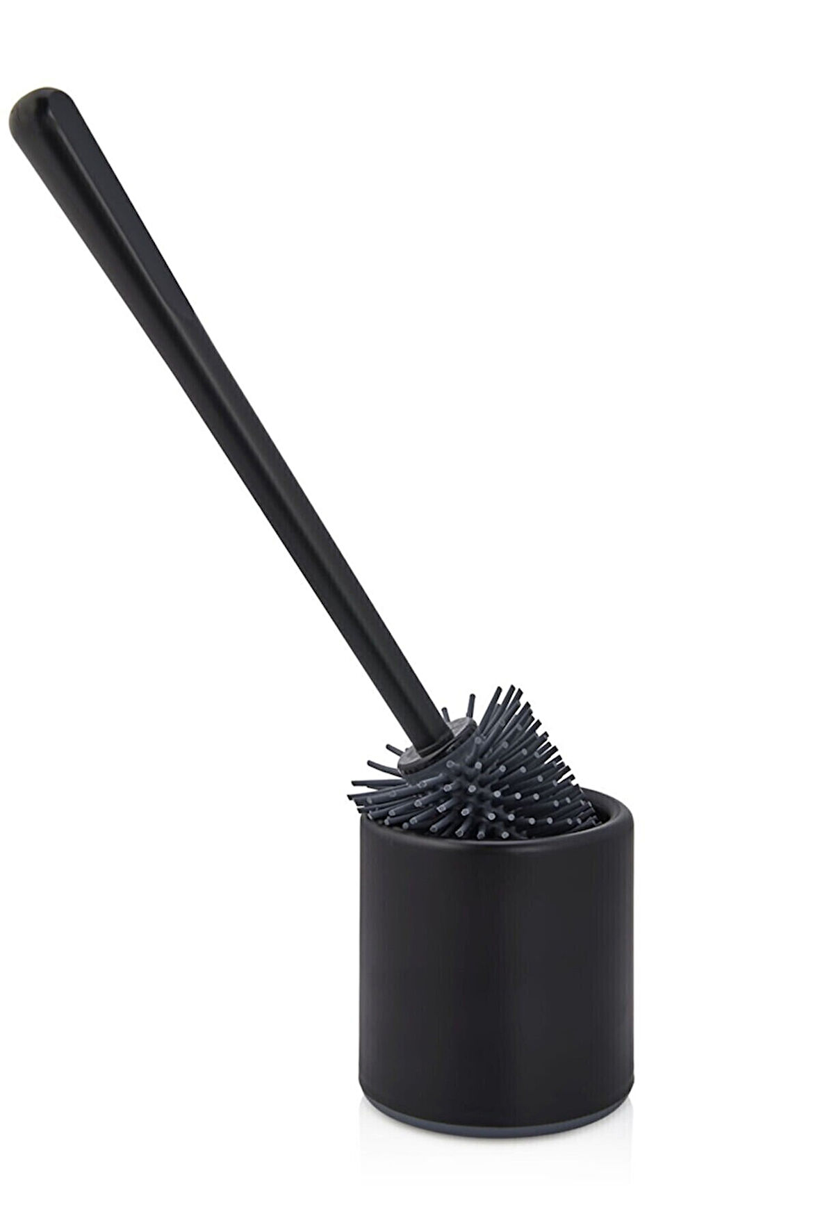 Büro Ev Ofis Yazlık Hijyeni için Silikon Oval Altı Kapalı Hazneli WC Klozet Temizlik Fırçası