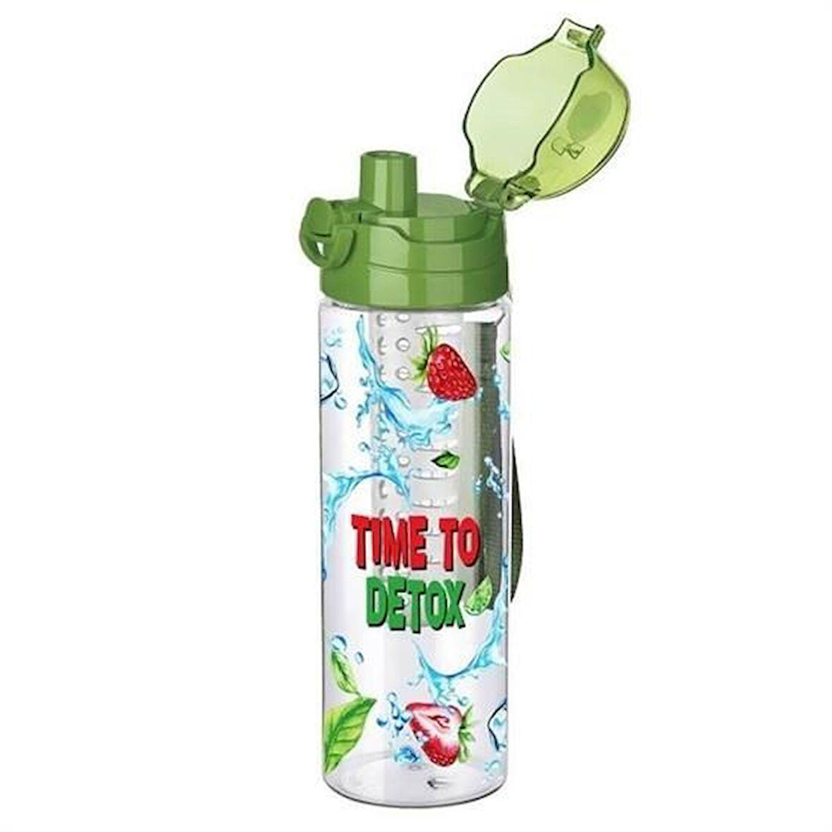 Büro Ev Ofis Mutfağı için 700ML Saplı Kilitli Süzgeçli Detoks Sporcu Diyet Matarası