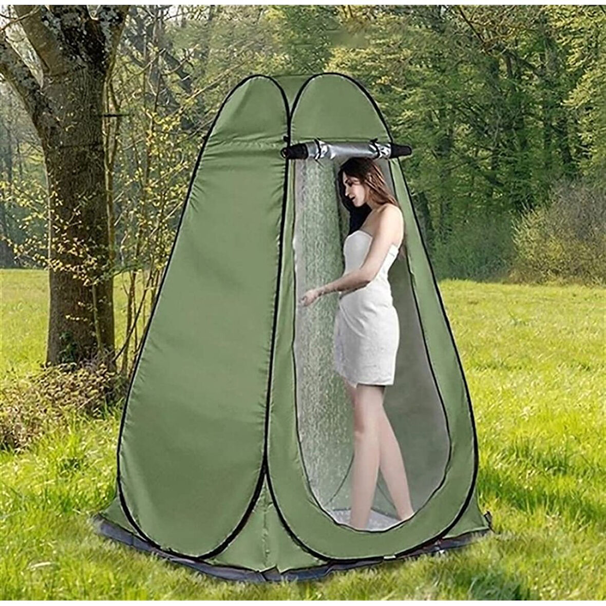 Büro Ev Ofis Kamp Tatil Keyfi için 120x120x190CM Otomatik Giyinme Tuvalet Plaj Kabini