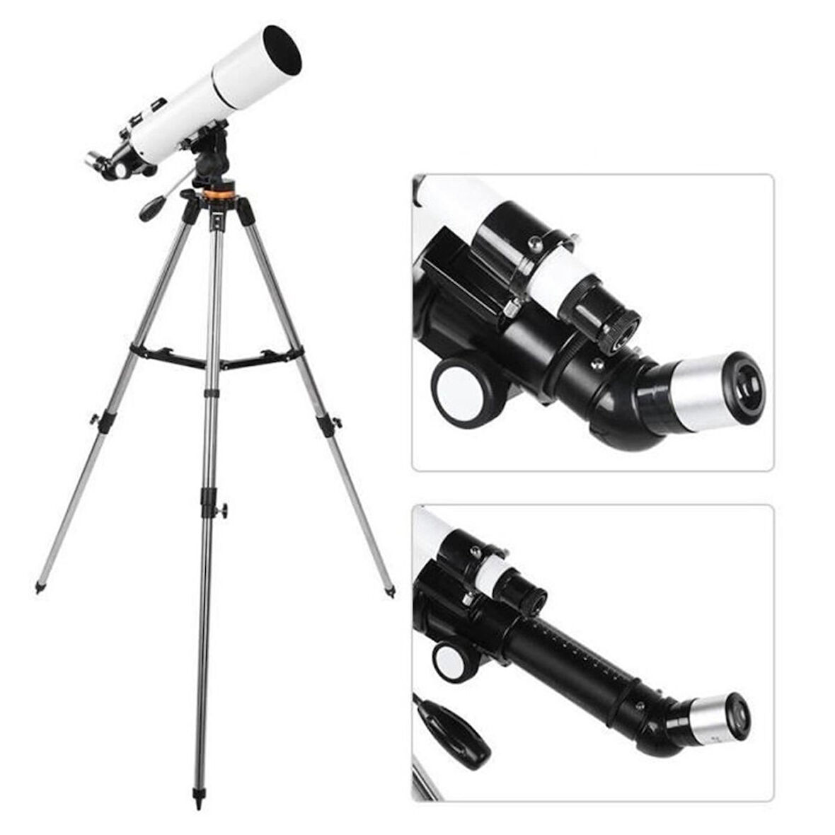 Büro Ev Ofis Yazlık Kamp Hediyesi için 500x80 Yüksek Netlik Tek Göz Kara Uzay Teleskobu