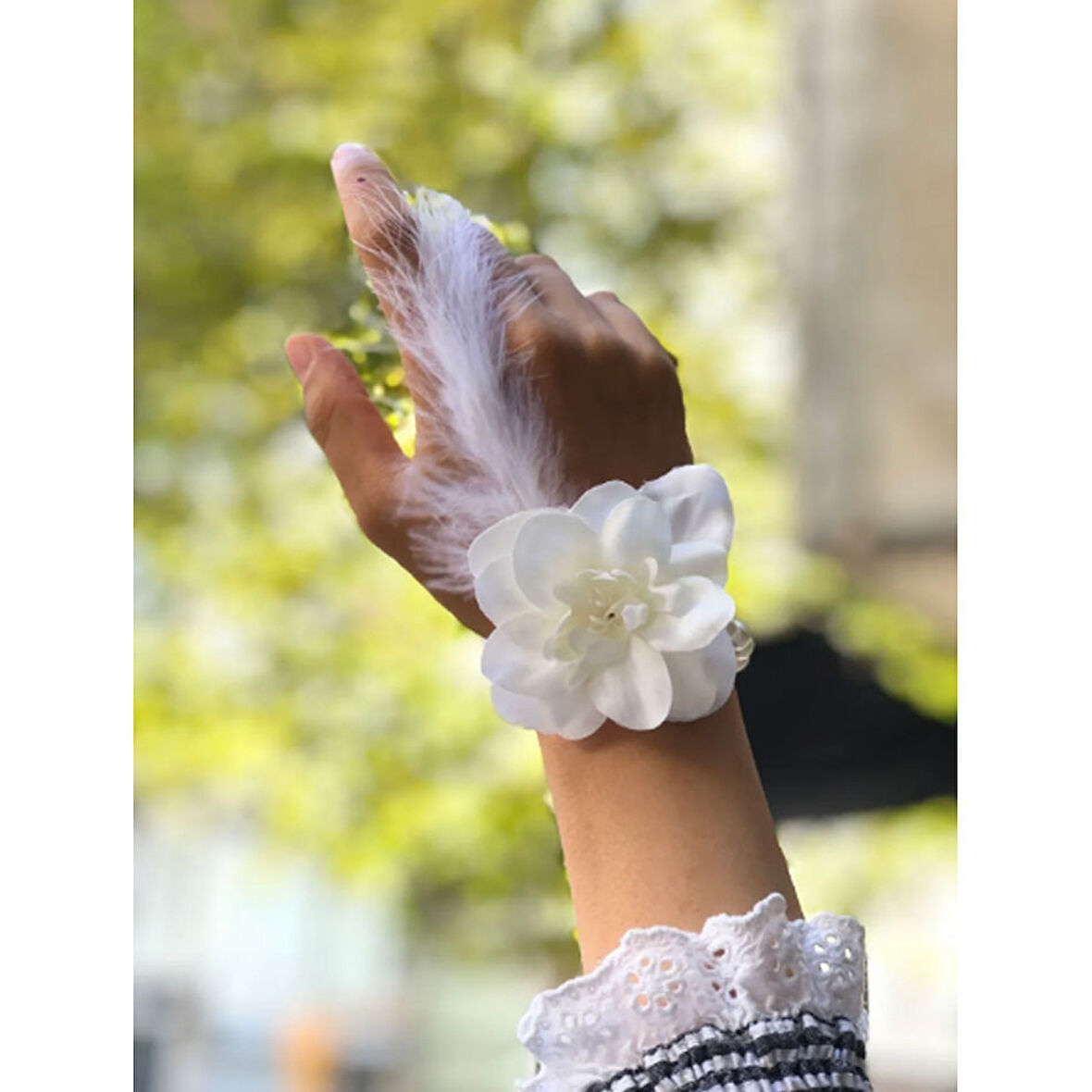 Büro Ev Ofis Etkinliği için 10ADET Gelin Paertisi Tüy İnci Boncuk Beyaz Bekarlığa Veda Party Seti