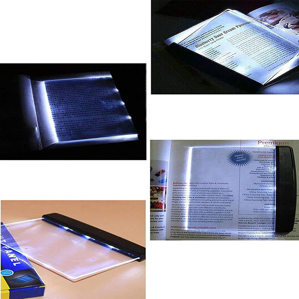 Büro Ev Ofis Yazlık için Led Panel Kitap Okuma Lambası