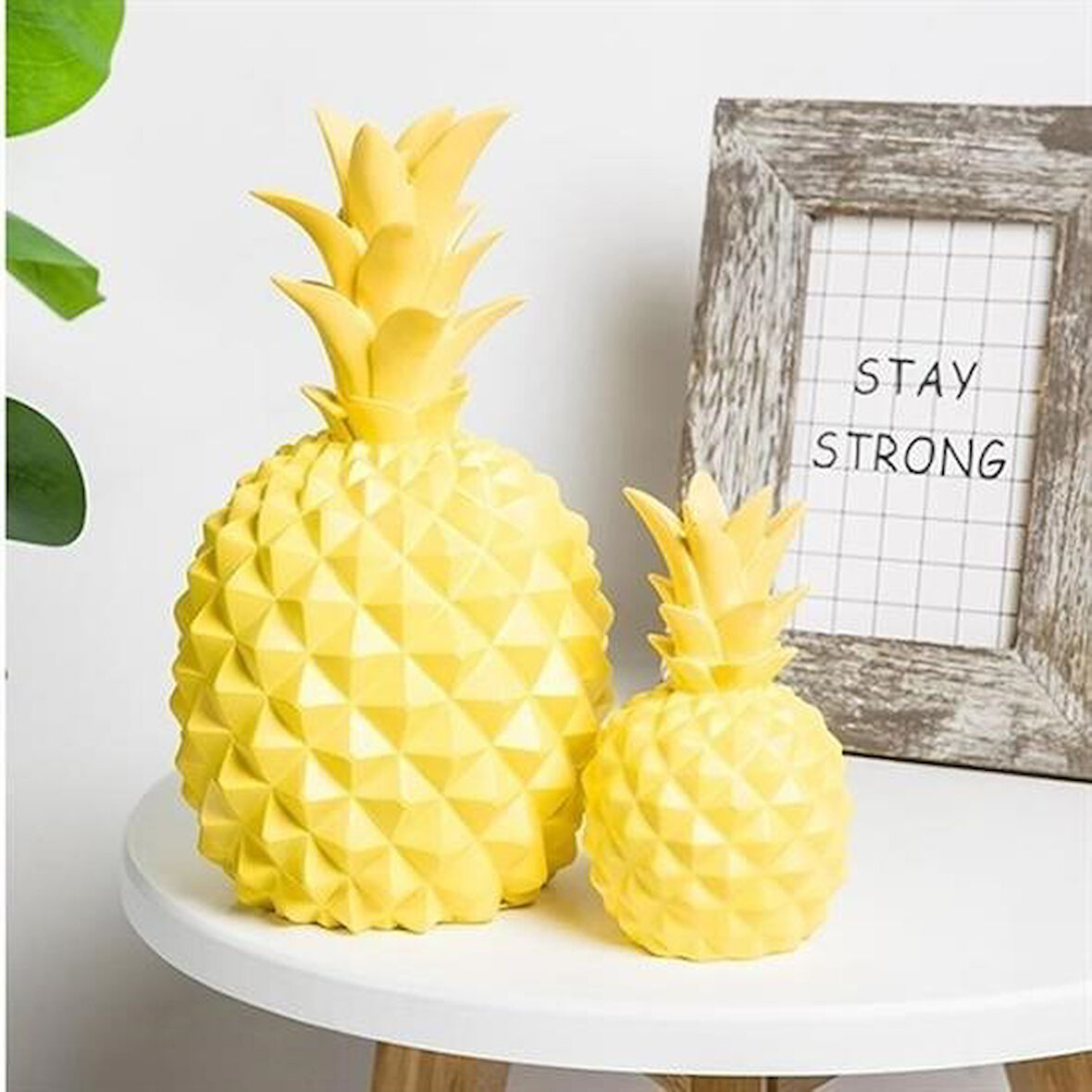 Büro Ev Ofis Yazlık Hediyesi için Maksi Ananas Model Pilli Masaüstü Gece Lambası