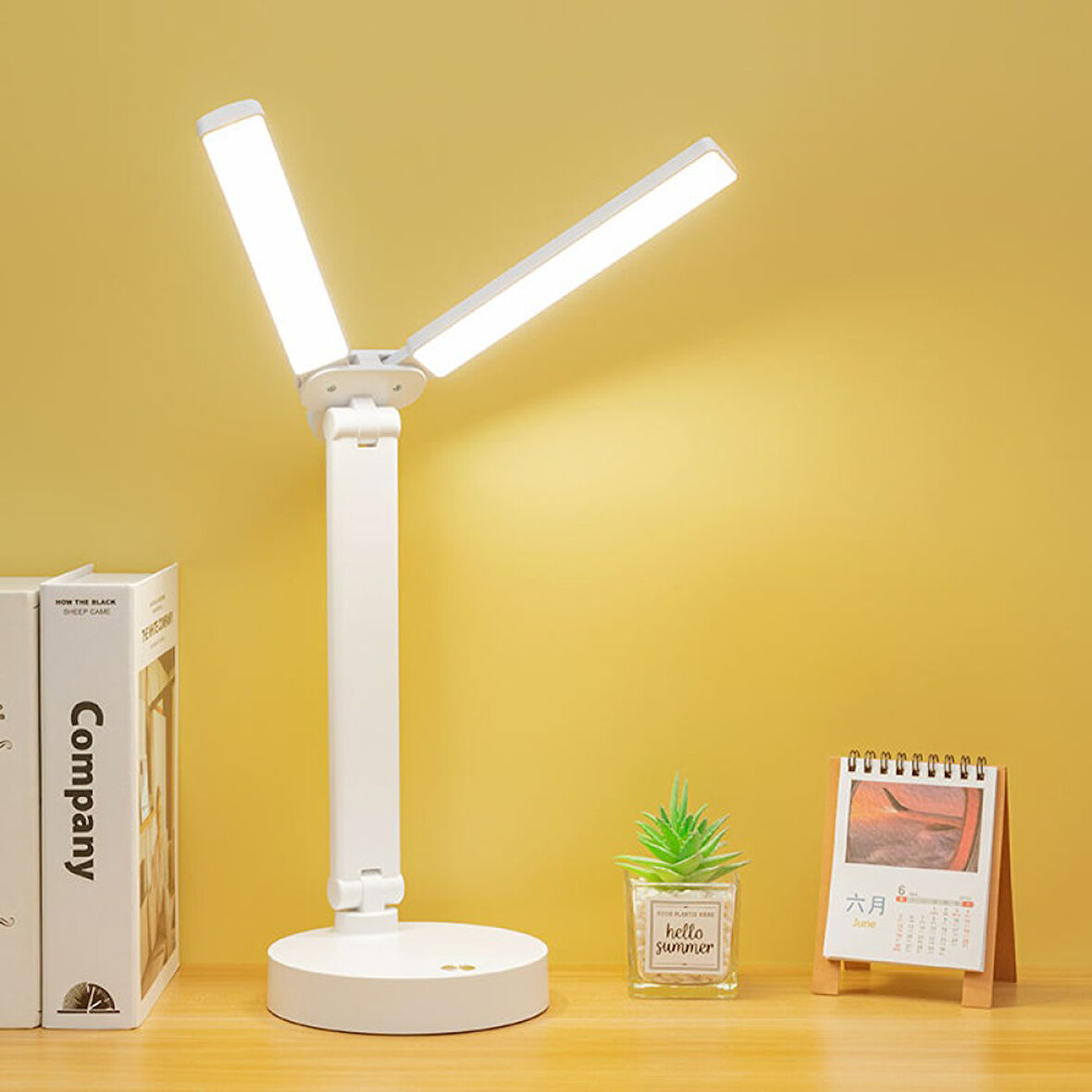 Büro Ev Ofis Hediyesi için Şarjlı Dokunmatik 3MOD 40LED Işık Çalışma Masa Ambiyans Lambası