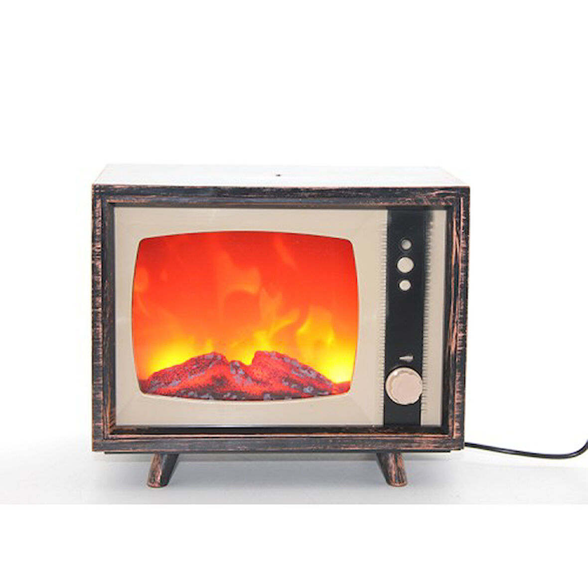 Büro Ev Ofis Hediyesi için TV Motif Led Işıklı Şömine Tipi Dekoratif Lamba