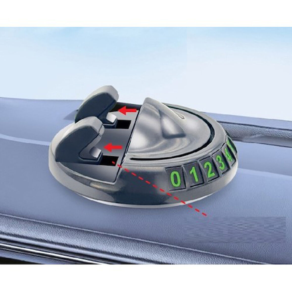 Büro Ev Ofis Arabası için Araç İçi 360 Dönen Yapışkanlı Numaratörlü Oto Telefon Tutucu