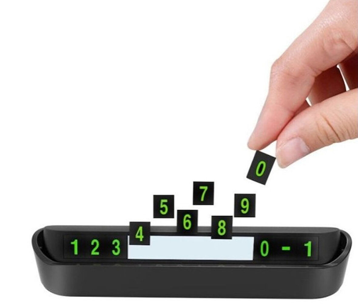 Büro Ev Ofis Arabası için Araç İçi Torpido Üstü Açılır Kapanır Numaratör Oto Telefon Numaralığı