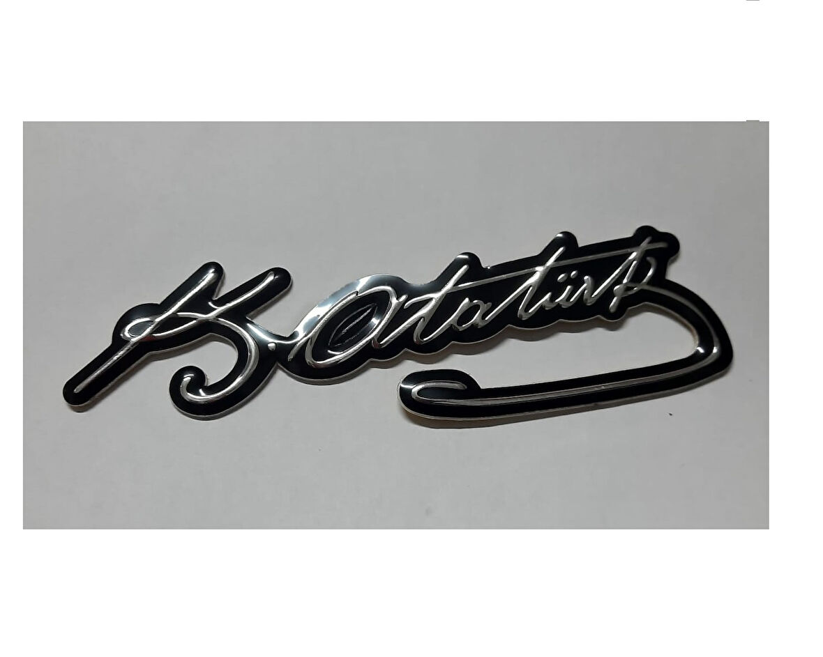Büro Ev Ofis Arabası için 13x5CM Tekli Araç Dışı Plastik Yapışır K. ATATÜRK İmza Oto Kaporta Stickerı