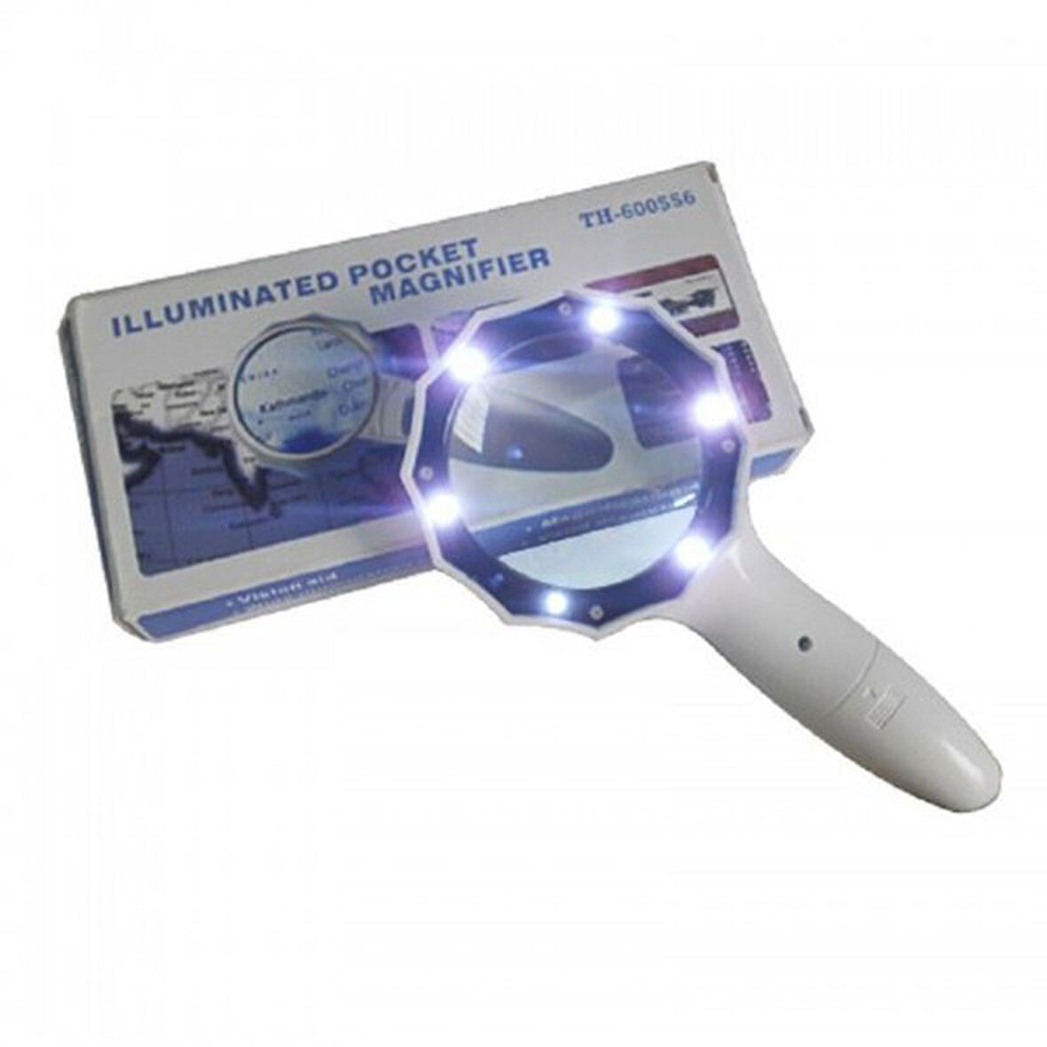 Büro Ev Ofis Okul Kamp için 4X 6LED Aydınlatma Işıklı Büyüteç Optik Lens El Büyüteci