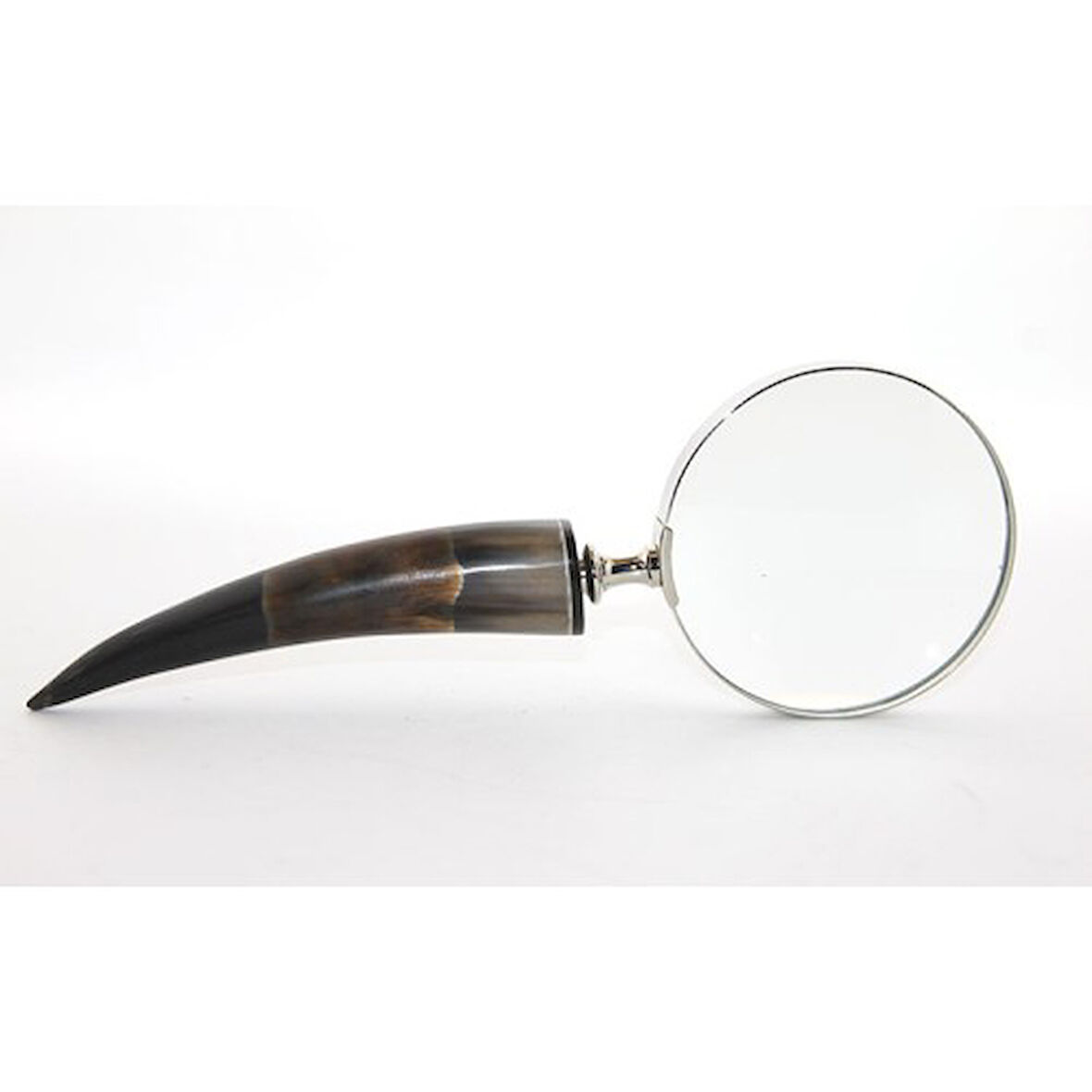 Büro Ev Ofis Hediyesi için Eğri Boynuz Saplı Büyüteç Prestij El Büyüteci