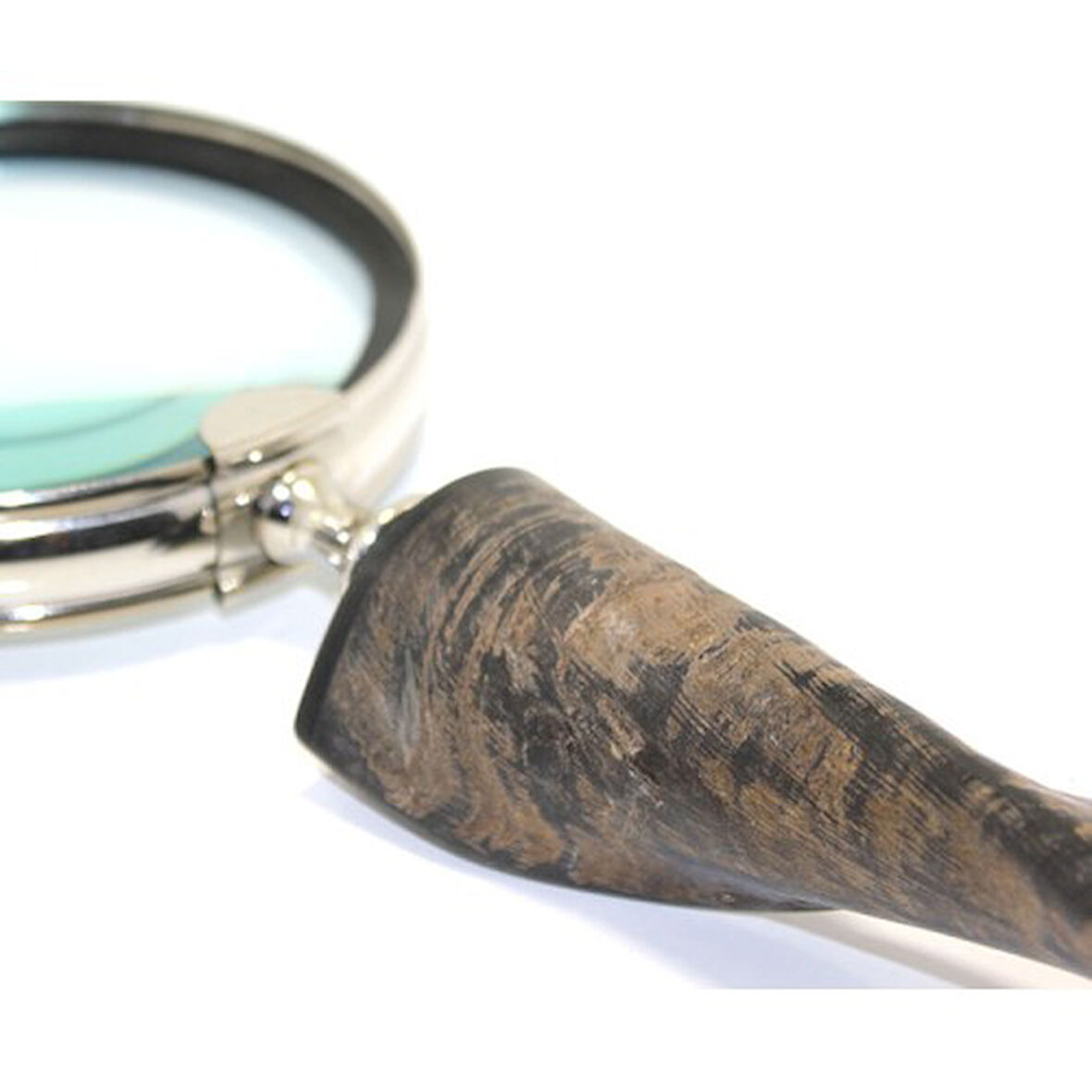 Büro Ev Ofis Hediyesi için Burgu Boynuz Saplı Büyüteç Prestij El Büyüteci