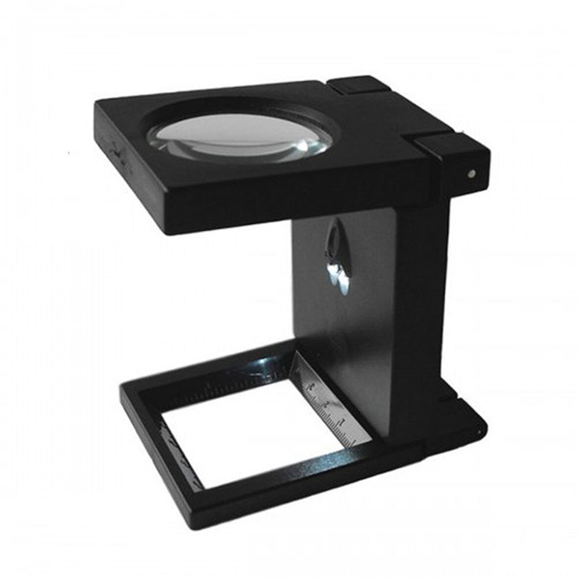 Büro Ev Ofis için 2,5X Büyütür 90MM Mercekli Büyüteç Katlanır Plastık Led Işıklı Test Büyüteci