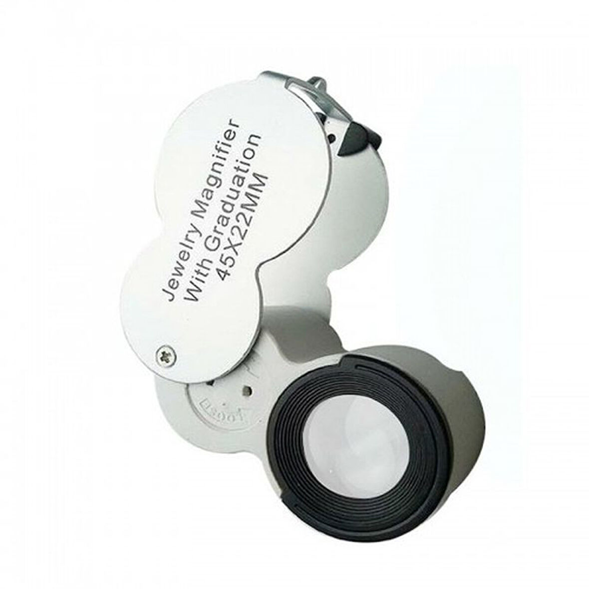 Büro Ev Ofis için 45X Büyütme 22MM Lens Led Işıklı Yalancı Para Kontrol Değerleme Büyüteci