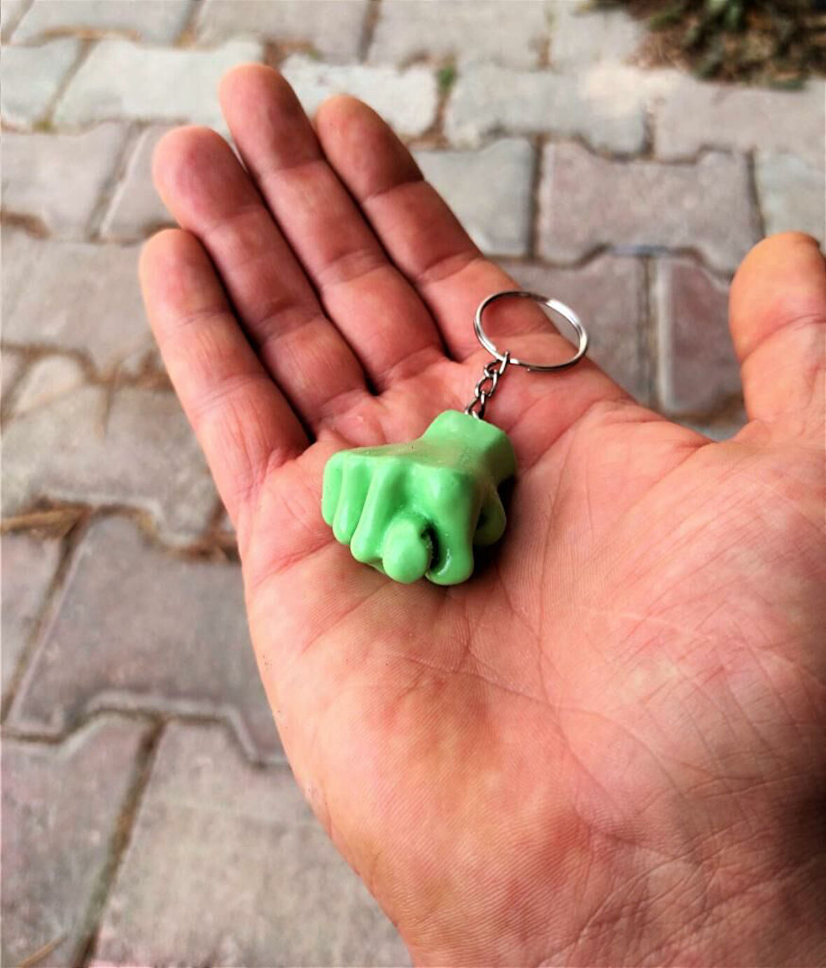 Büro Ev Ofis Hediyesi için Fıstık Yeşili Sevimli Muzip Nah Espirili Anahtarlık