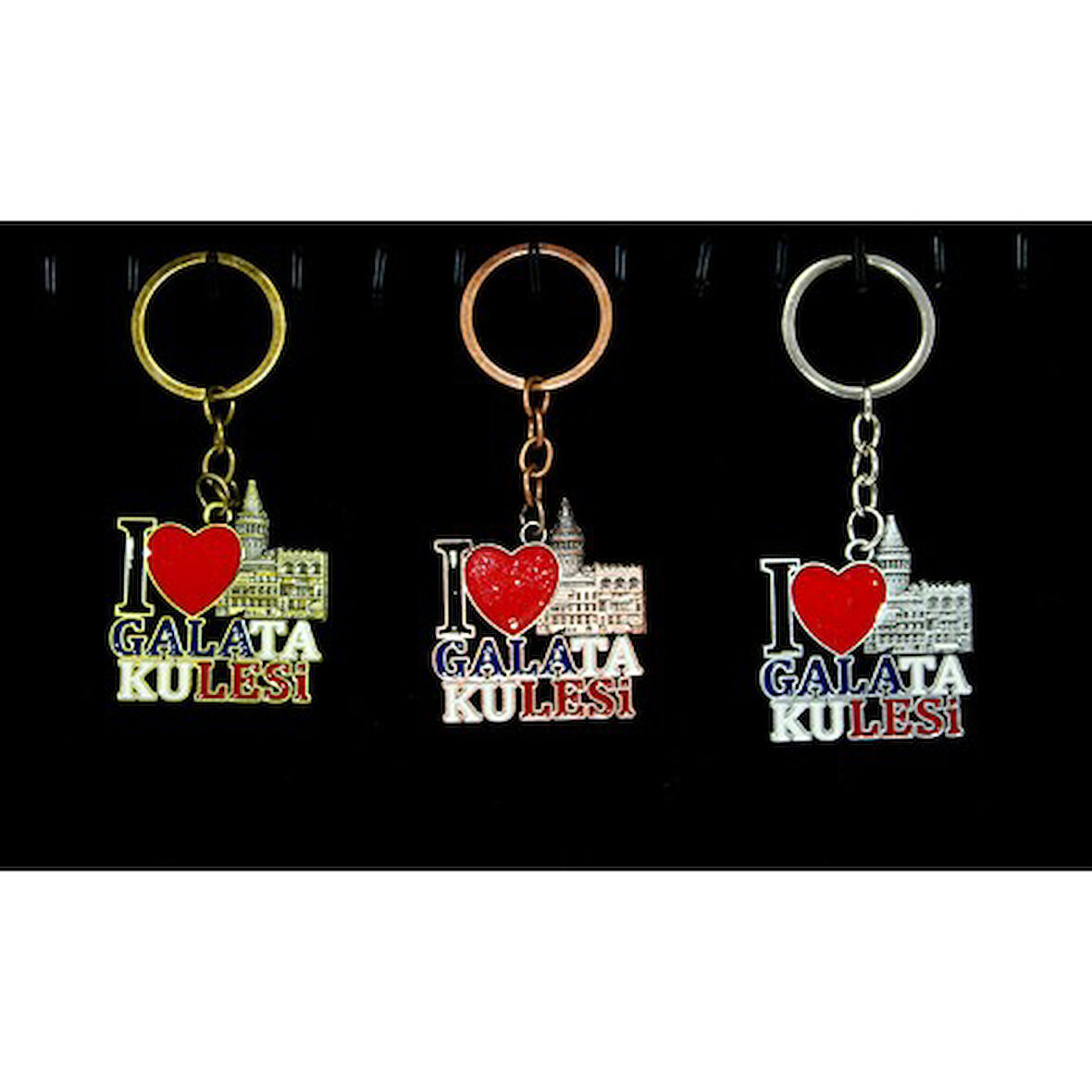 Büro Ev Ofis Hediyesi için İstanbul Hatırası Metal Galata Kulesi Sevgisi Anahtarlık
