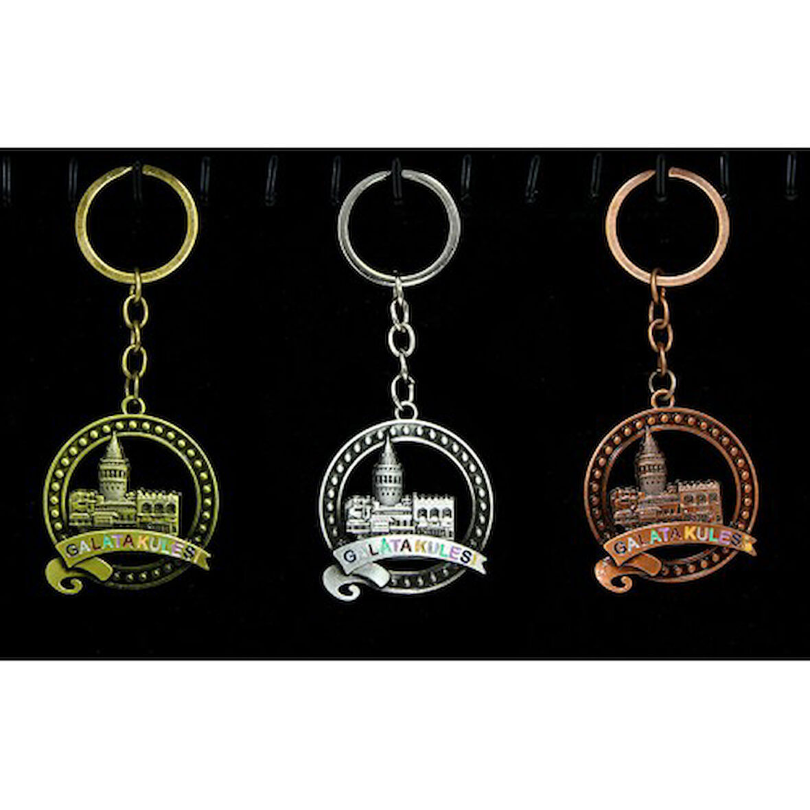 Büro Ev Ofis Hediyesi için İstanbul Hatırası Metal Galata Kulesi Anahtarlık