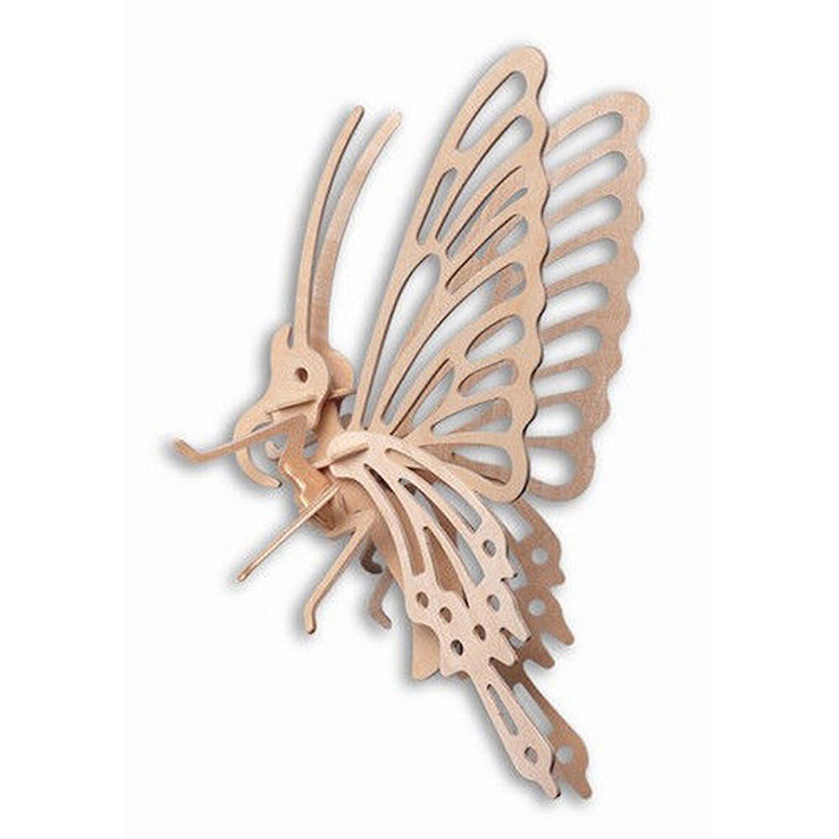 Büro Ev Ofis Çocuk Hediyesi için Zeka Oyunu 3D Ahşap Yapım Kelebek Model Puzzle
