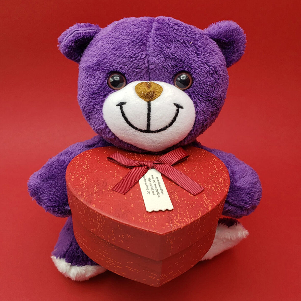 Büro Ev Ofis Oyuncak Hediyesi için Peluş Sevimli Kalp Kutulu Ayıcık