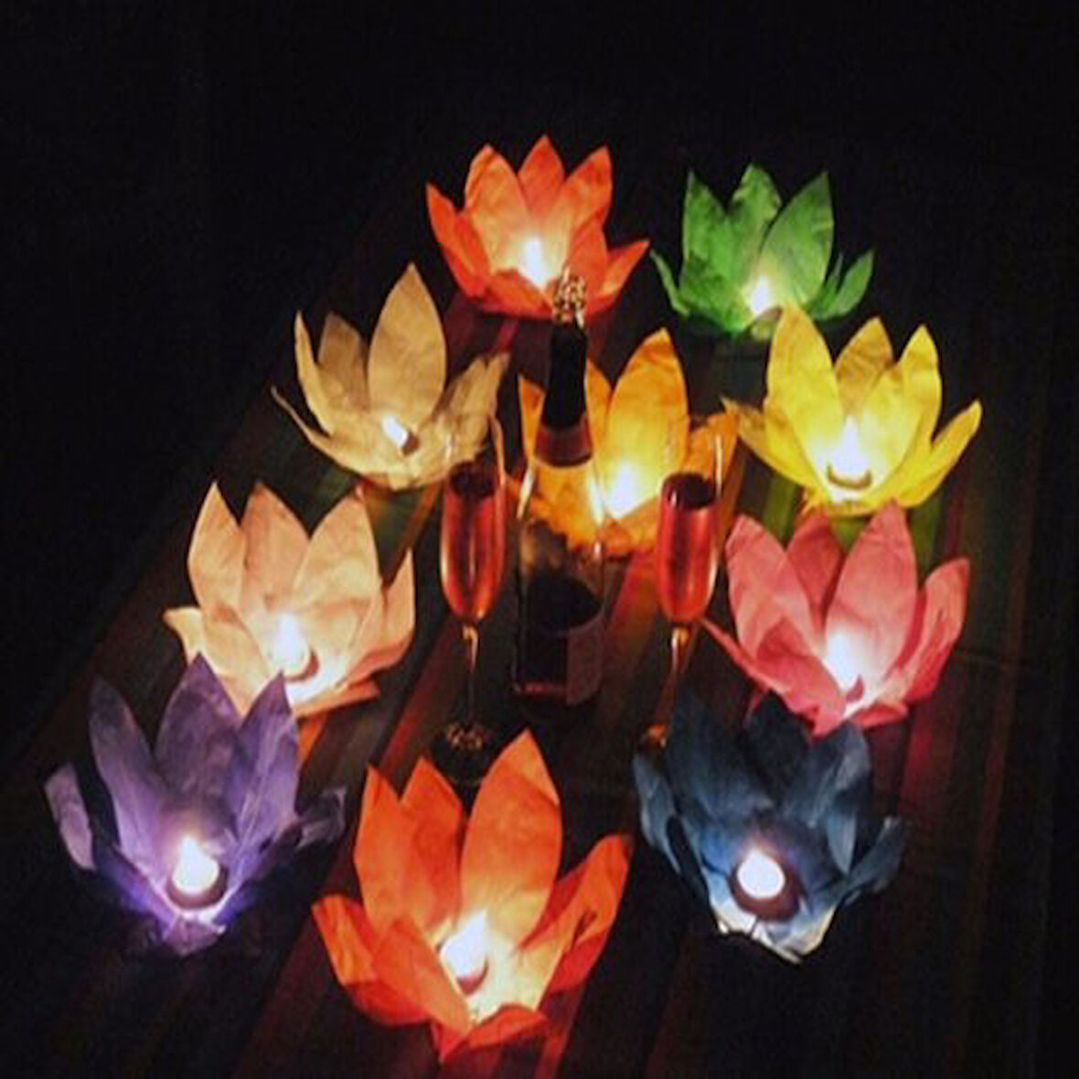 Büro Ev Ofis Etkinik Süsleri için Nilüfer Stil Su Feneri