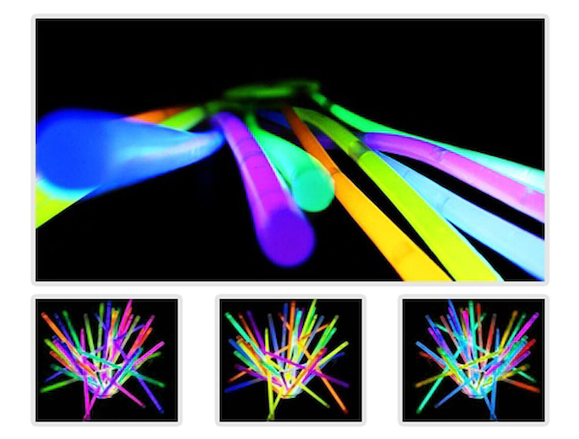 Büro Ev Ofis Etkinik Süsleri için 10ADET 20CM Karanlıkta Parlayan Fosforlu Kırılan Çubuk Seti