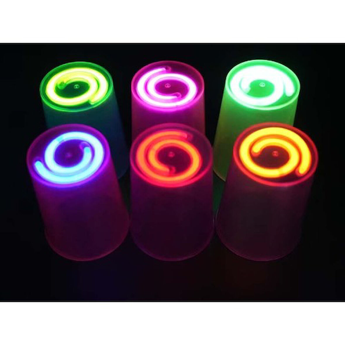 Büro Ev Ofis Etkinik Süsleri için 8ADET Karanlıkta Parlar Mega Glow Bardak Seti