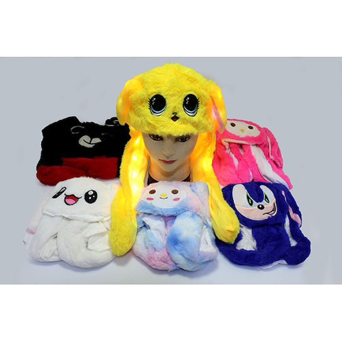 Büro Ev Ofis Etkinlik Gösteri Kostümü Şapkası için Led Işıklı Parti Şapkası