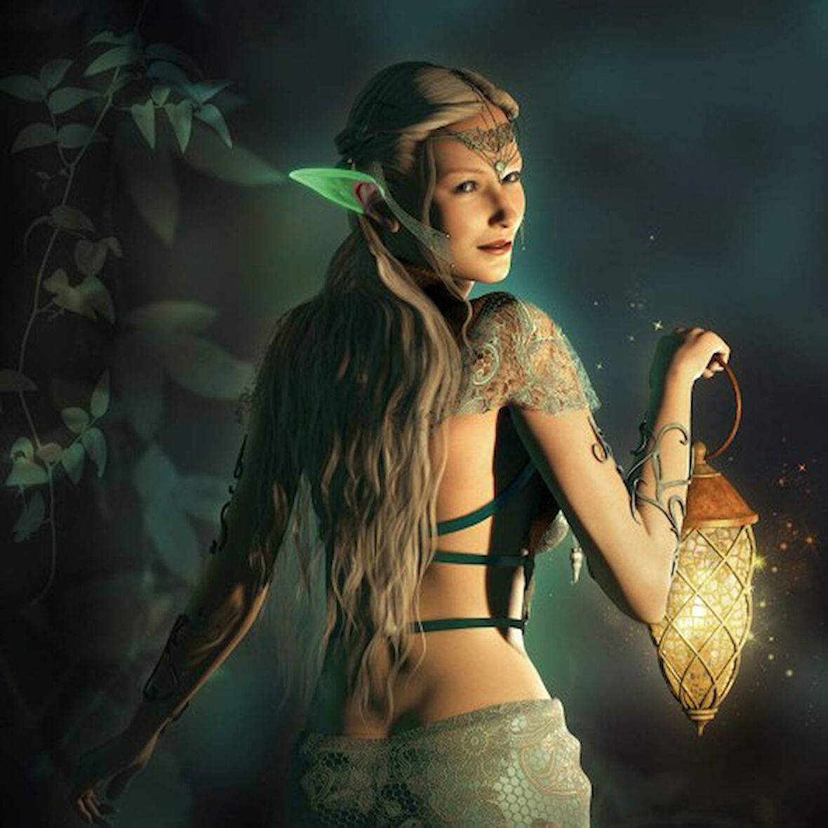 Büro Ev Ofis Etkinlik Gösteri Elf Kostüm Maskesi için Karanlıkta Yanan Lateks Elf Kulak Çifti