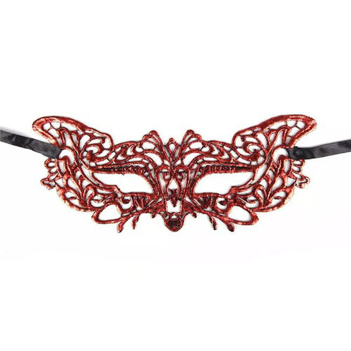 Büro Ev Ofis Gösteri Parti Kostüm Maskesi için Kırmızı Dantel Masquerade Maske