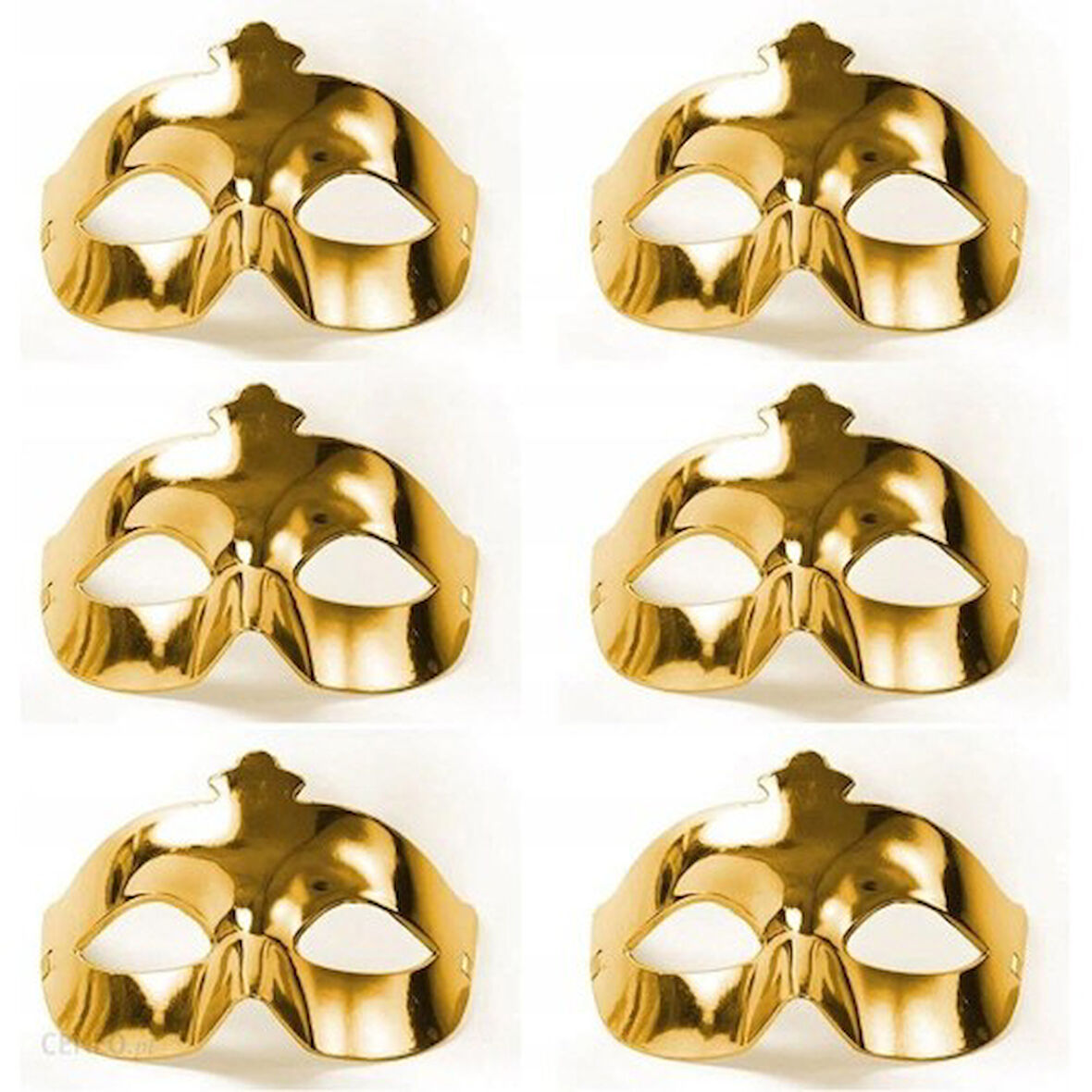 Büro Ev Ofis Etkinlik Gösteri Balo Kostümü için Altın Metalize Düz Maske