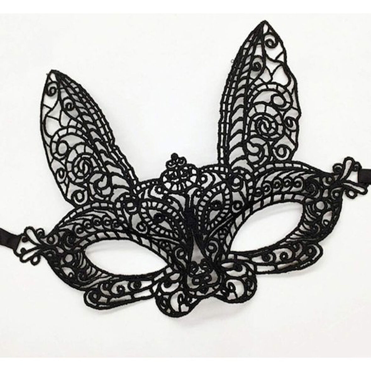 Büro Ev Ofis Etkinlik Gösteri Balo Kostümü için Siyah Dantel Kesim Maske